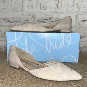 Life Stride Retta Pointed Toe Flats Nude sz 8